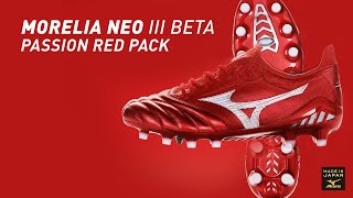 Mizuno Morelia Neo III Beta Passion Red Pack [upl. by Ecnal]