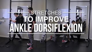 Stretches to improve ankle dorsiflexion for the squat [upl. by Ridinger]