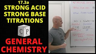 173a Strong Acid Strong Base Titrations pH Calculations  General Chemistry [upl. by Lebasy997]