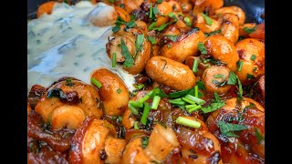 Champignons mit Knoblauchsauce wie vom Weihnachtsmarkt  Westmünsterland BBQ [upl. by Dyan]