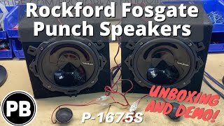 Rockford Fosgate 675quot Punch Speakers Unboxing and Demo  Punch P1675S Components [upl. by Zinah]