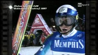 Special slalom FIS Schladming Austria 1997 a duell between Tomba and Stangassinger Part 1 of 2 [upl. by Emilio]