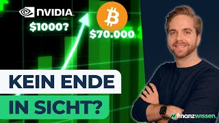 Bitcoin Allzeithoch bei 70000 NVIDIA Richtung 1000 Aktien Rekorde amp USBankenkrise 20 [upl. by Ally468]