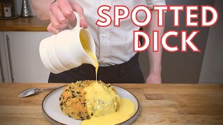 How to make a Traditional BRITISH Pudding Spotted Dick  Comforting amp Decadent English Dessert [upl. by Ramled]