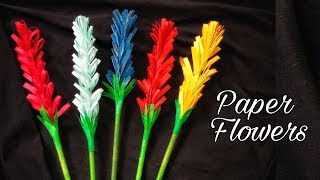 DIY Flower SticksHow to make Paper Flower SticksRoom decorationPaper Flower StickArtHolic KM [upl. by Araik189]