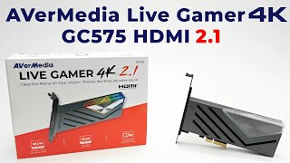 Avermedia GC575 Live Gamer 4K HDMI 21 VRR PCIe Capture Card Review [upl. by Cordelie]