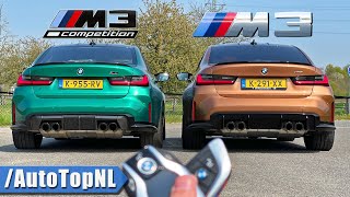 BMW M3 G80  MANUAL vs COMPETITION  REVIEW on AUTOBAHN by AutoTopNL [upl. by Leihcim19]