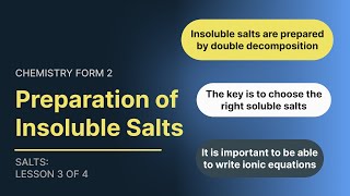 Preparation of Insoluble Salts Chemistry Form 2 Topic 5 Salts  Lesson 3 of 4 [upl. by Eb]