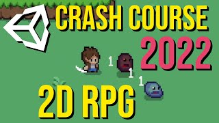 Top Down Action 2D RPG Combat  Player Slime Enemy Damage Physics Crash Course Unity 2022 [upl. by Neela]