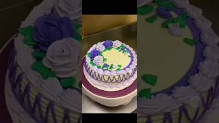 purple roses cake 💜🎂 buttercream frosting cake decorating  buttercream frosting piping tutorial [upl. by Esdnil]