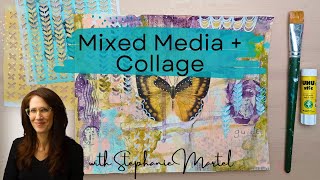 Mixed Media Art Collage Tutorial  Creating quotGuidequot [upl. by Cybil698]