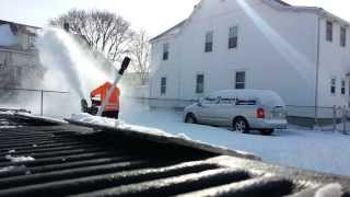 Craftsman snowblower  snow trhower 8HP 27 inches path in action [upl. by Halsey240]