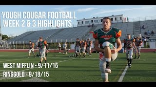 Yough Cougars Week 2 and 3  Highschool Football Highlights [upl. by Leuams]