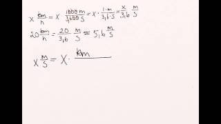 Fra meter pr sekund til kilometer pr time og omvendt [upl. by Myrilla]