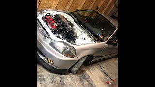 J35 swapped Ek civic does a pull [upl. by Ameg699]