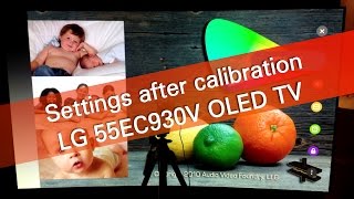 LG 55EC930V EC930V OLED TV settings after calibration [upl. by Kellsie]