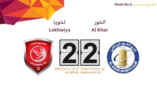 Lekhwiya 22 Al Khor  Week 6 [upl. by Nairad120]