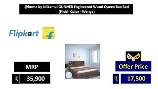 home by Nilkamal GUNNER Engineered Wood Queen Box Bed Finish Color  Wenge [upl. by Nodyarg]