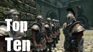 Top Ten Heavy Armor Sets of Skyrim Update [upl. by Allegna]