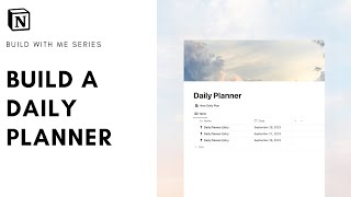 How to build Daily Planner in Notion   free template [upl. by Chow]