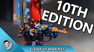 NEW 10TH EDITION CRAFTWORLDS VS MARINES WARHAMMER BATTLE REPORT [upl. by Fidelio]