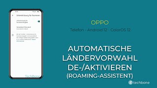 Automatische Ländervorwahl deaktivieren  Oppo Android 12  ColorOS 12 [upl. by Nnylram601]