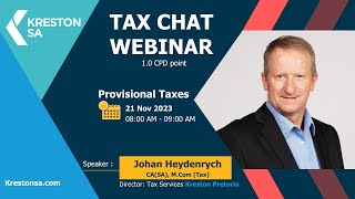 Kreston SA Tax Chat Provisional Taxes [upl. by Kama11]