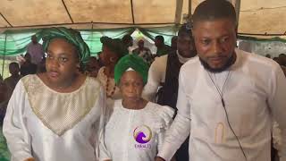 FAITHIA BALOGUN’S MOTHER AND CHILDREN AT HER FATHER’S WAKE KEEP BURIAL SERVICE [upl. by Nodyroc]