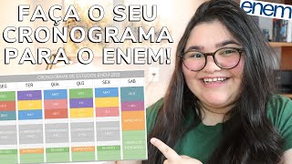 🔥🗓️ Como montar um CRONOGRAMA DE ESTUDOS pro ENEM que FUNCIONA [upl. by Zacharias]