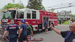 The convoy arrived to give the New Washingtonville Ladder 579 a real soaking 5424 [upl. by Arita886]