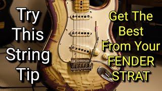 Lets Talk Strings And Try This Tip To Make A Strat Play Better stratocaster [upl. by Yna]