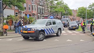 Politie begeleidt Explosieven Opruimingsdienst met WOII Bom door Rotterdam 1600 [upl. by Ateekahs]