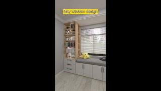 Bay window design  smal l room design  house shorts [upl. by Harod]