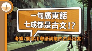 一句廣東話七成都是古文 7個常用粵語詞彙的古典出處 繁體中文字幕 [upl. by Sadoff719]