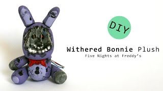 Five Nights at Freddys 2 Withered Bonnie Plush Polymer Clay Tutorial [upl. by Glad]