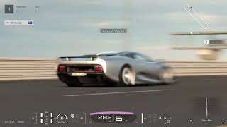 GT7 XJ220 with XJR9 engine swap does 270mph [upl. by Merna]