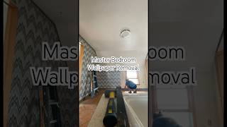 Starting wallpaper removal today fixerupperwallpaperremovaldiymasterbedroommakeoverdiyhome [upl. by Iaht58]