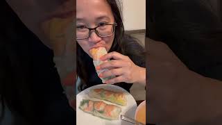 Spring rolls shrimp noodles wrap vietnamese food homecook yum [upl. by Ethe851]