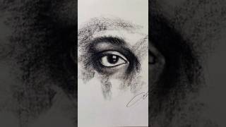 Eyes dont lieexpressive mad charcoal art  nuelart eyes howto shortsfeed shorts artist [upl. by Nageam]