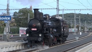 CSD Steam Loco in Prague Vršovice Trains in Praha Vršovice with 434 2186 [upl. by Leverett]