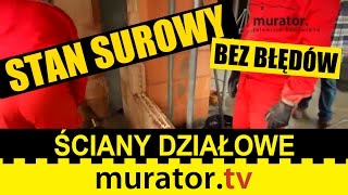 Z czego zbudować ściany działowe  STAN SUROWY BEZ BŁĘDÓW [upl. by Aicsila]