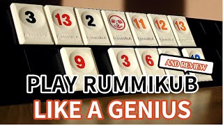 PLAY RUMMIKUB LIKE A GENIUS 103 AND REVIEW rummikub boardgame games [upl. by Griff]