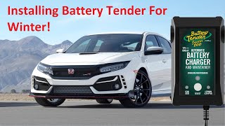 Battery Tender Junior by Deltran Product Review on a 2021 Honda Civic Type R [upl. by Feune]