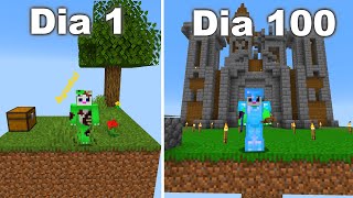 Sobrevivi 100 Días en Skyblock Hardcore Minecraft [upl. by Yekcim420]