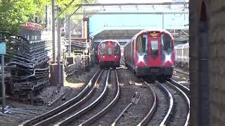 A District Line service stops at Plaistow 22 Oct 24 [upl. by Joan]