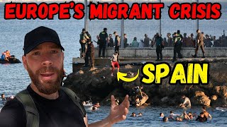 Europes MIGRANT CRISIS STARTS HERE  SpainMorocco Border  CEUTA [upl. by Harlamert]