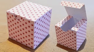 DIY Boite Cadeau en papier  Comment faire une boite carrée [upl. by Aynod]