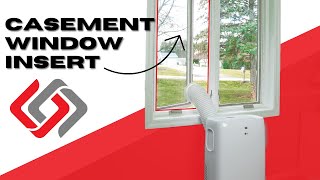 How To Install Portable Air Conditioner in Casement Window Crank out Push out Window [upl. by Brandi]