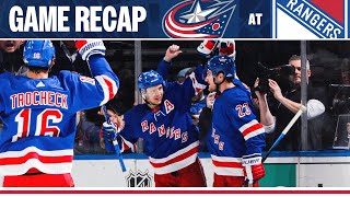 GAME HIGHLIGHTS New York Rangers vs Columbus Blue Jackets 22824 [upl. by Enywtna45]