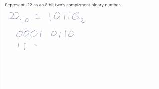 Week 9  Part 7 Twos Complement Example 1 [upl. by Aseefan640]